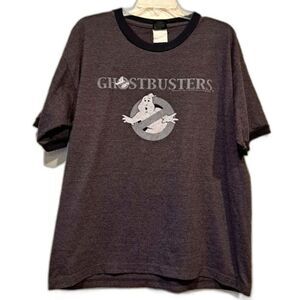 Vintage Y2K Ghostbusters t shirt gray with black trim Thunder Creek brand size L